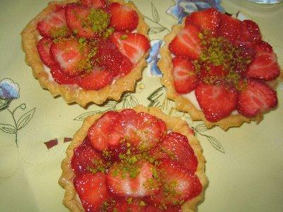Panna cotta et tartelettes aux fraises!!!