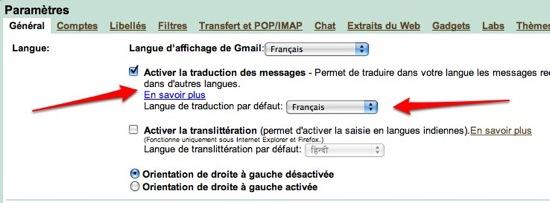 gmail traduction 2 GMail traduit vos courriels!