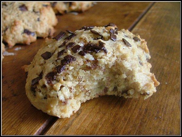 Biscuits moelleux au beurre de cacahuètes et chocolat