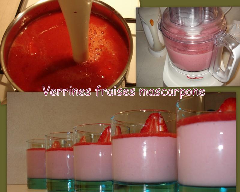 Verrines fraises mascarpone