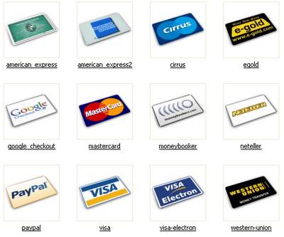 Icones de cartes de paiement gratuites
