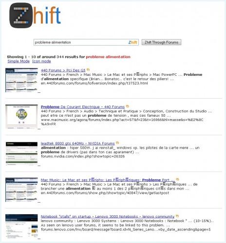 zhift-recherche zhift recherche 464x500 Zhift, moteur de recherche des conversations dans les forums