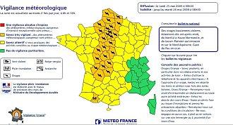 Meteo-France place 28 départements en vigilance orange orage
