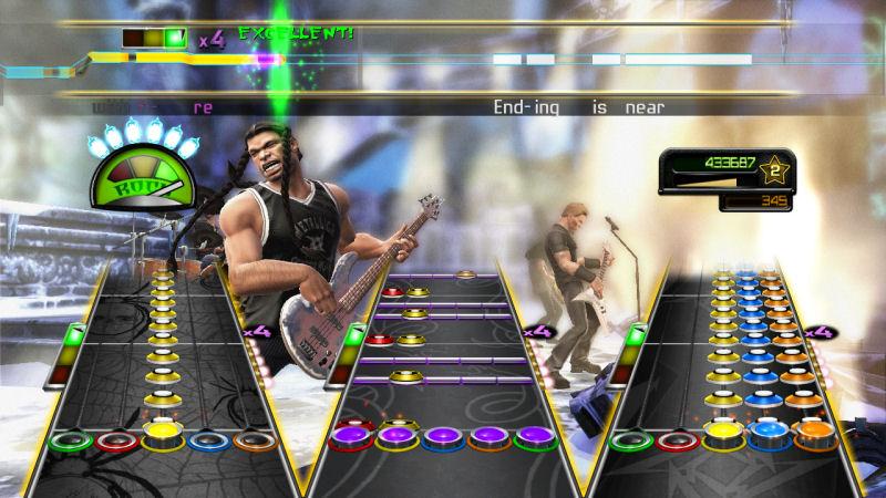 Tout comme Rock Band, Guitar Hero se joue en groupe