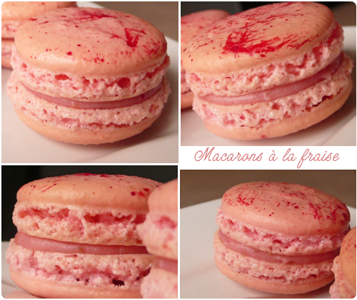 macaron-fraise4 Macarons à la fraise