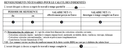 Attestation de paie : mi-temps thérapeutique Attestation de paie : mi-temps thérapeutique