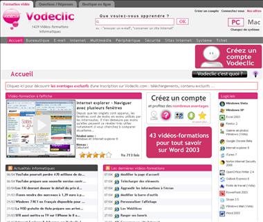 vodeclic, avr. 2009 Tutoriels vidéo le point