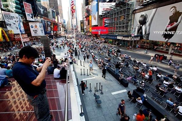 Times Square devient zone piétonne