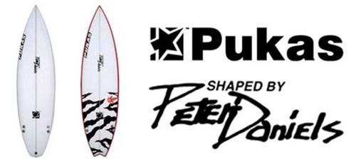 Les planches du shaper Peter DANIELS - PUKAS Surfboards
