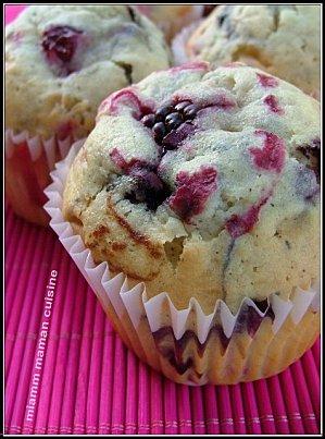 Muffins ultra moelleux au mascarpone & fruits rouges