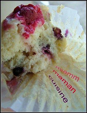 Muffins ultra moelleux au mascarpone & fruits rouges