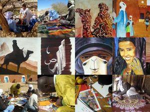 Sahara, peintres du désert collage