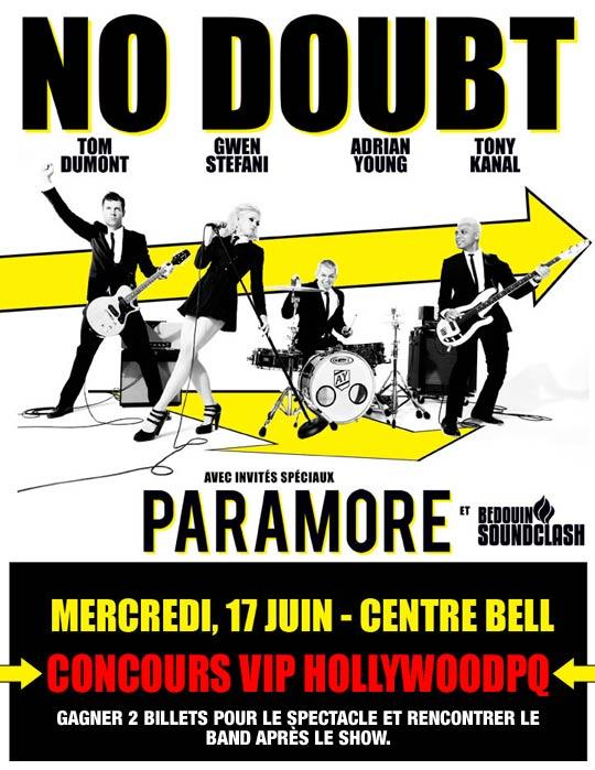 CONCOURS: Gagne une paire de billets pour No Doubt et UNE RENCONTRE VIP avec le groupe!!