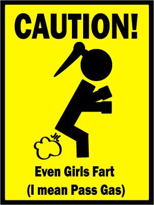 Caution : Femme qui vesse, les kilos disparaissent! Caution : Femme qui vesse, les kilos disparaissent!
