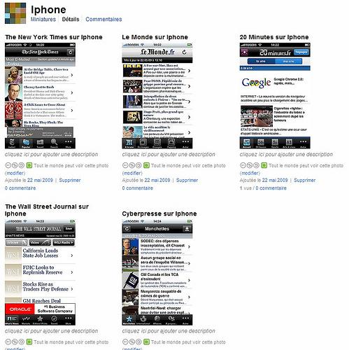 Les médias sur le Iphone