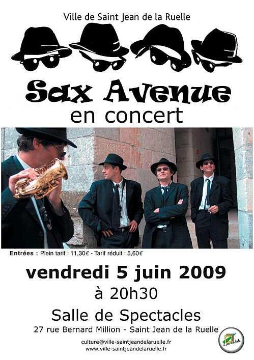 Sax Avenue en concert ce soir à Saint Jean de la Ruelle