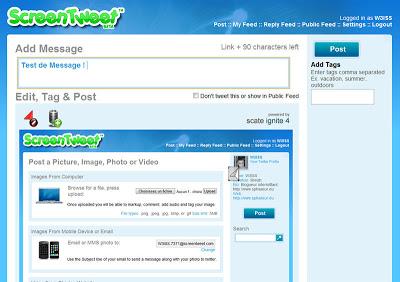 ScreenTweet, partage de screenshots, vidéos, images sur Twitter