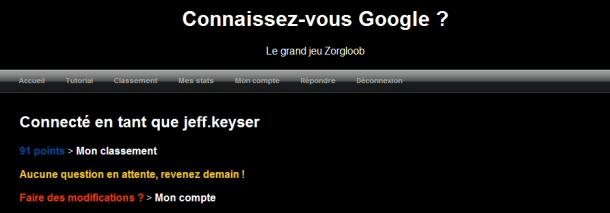 Testez vos connaissances sur google