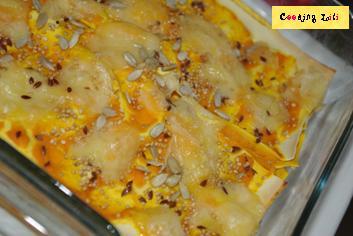 lasagnes :: Lasagnes aux carottes, comté & aux graines ::