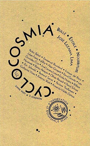 Cyclocosmia II : Jose Lezama Lima. Arbre à Lettres le 11 Juin.