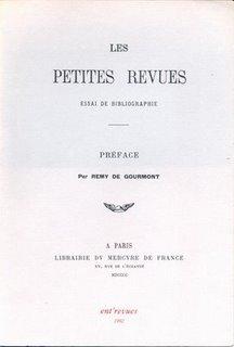 Quelques outils pour le chercheur & l'amateur : les bibliographies de petites revues Quelques outils pour le chercheur & l'amateur : les bibliographies de petites revues
