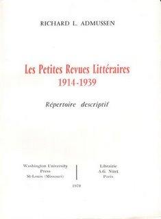 Quelques outils pour le chercheur & l'amateur : les bibliographies de petites revues Quelques outils pour le chercheur & l'amateur : les bibliographies de petites revues
