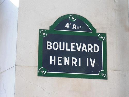 plaque boulevard Henri IV