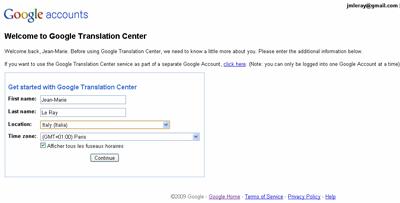 Google : Centre Universel de Traduction Google : Centre Universel de Traduction
