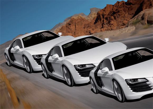 illusion d' optique: laquelle de ces Audi R8 est la plus large ?
