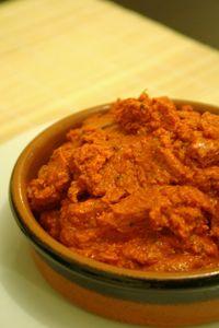 Verrines fraîches de crème de poivron et chèvre tartinade_de_poivrons