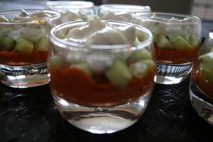 Verrines fraîches de crème de poivron et chèvre verrines_poivron_concombre