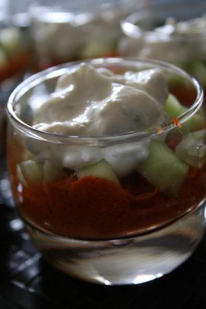 Verrines fraîches de crème de poivron et chèvre verrine_creme_de_poivron