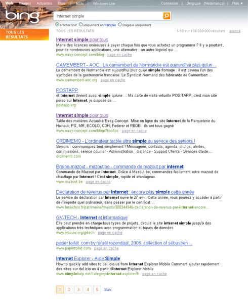 Le moteur de recherche Bing.com est disponible Le moteur de recherche Bing.com est disponible