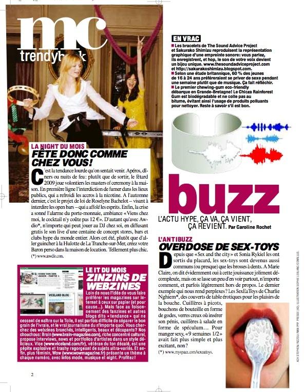 PAGE BUZZ, Marie Claire, VII-09