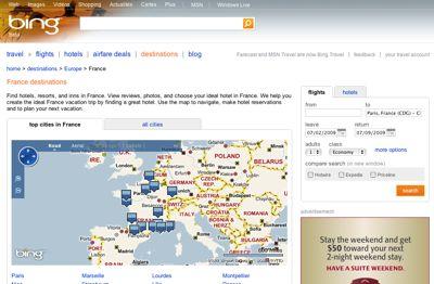 Bing travel moteur de recherche etourisme e-tourisme