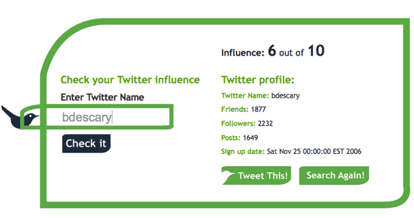 filtrbox Filtrbox évalue votre influence sur Twitter