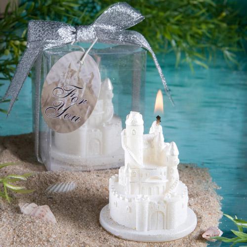 Happily ever after castle design candle favors Happily ever after castle design candle favors