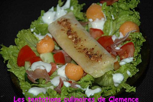 Salade composée au croustillant de cocagne