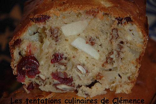 Cake pomme, noix de pécan, cranberries, parfumé à l'érable