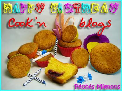 Petits cakes amandes et coeur de cerise pour l'anniversaire de... Beurre, Cake, Citron vert, Facile, Farine de maïs, Oeufs, Poudre amande, Rapide