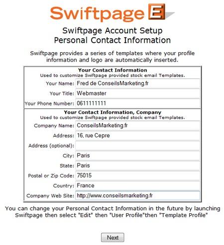 solution emailing gratuite swiftpage