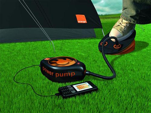 Chargeur de téléphone écologique : Orange power pump