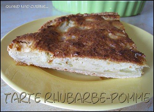 Tarte rhubarbe-pomme et crème d'amande