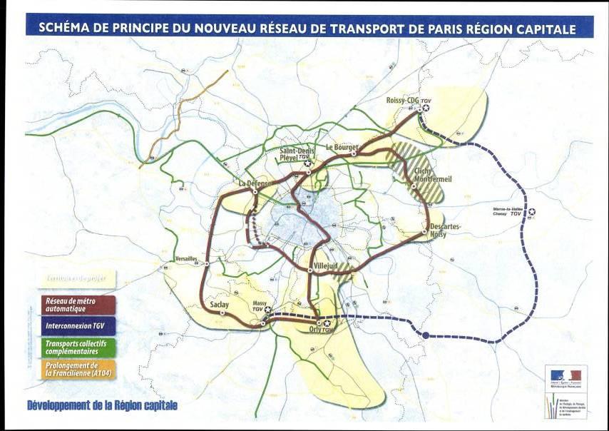 Infrastructures: Supermetro, Orbival, RER A et ligne 1