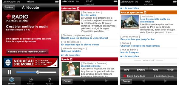 radio-canade-iphone radio canade iphone Radio Canada lance un widget et une application iPhone