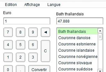 Convertir les devises du Monde entier en euros - Logiciel