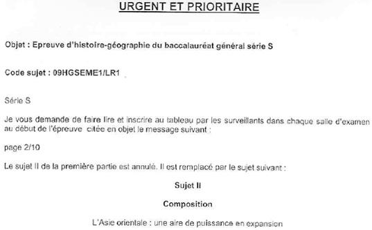 Note urgente et prioritaire ?