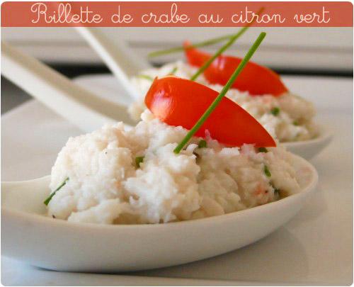 Rillette de crabe au citron vert