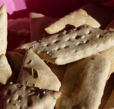 des petits crackers au romarin pour les feux de Sankt Hans