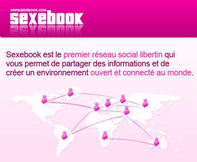 SEXEBOOK.. le premier Réseau Libertin du monde.. copié sur l'interface FACEBOOK